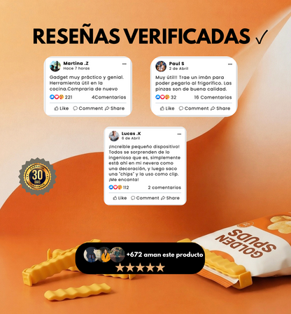 Clips divertidos con forma de patatas