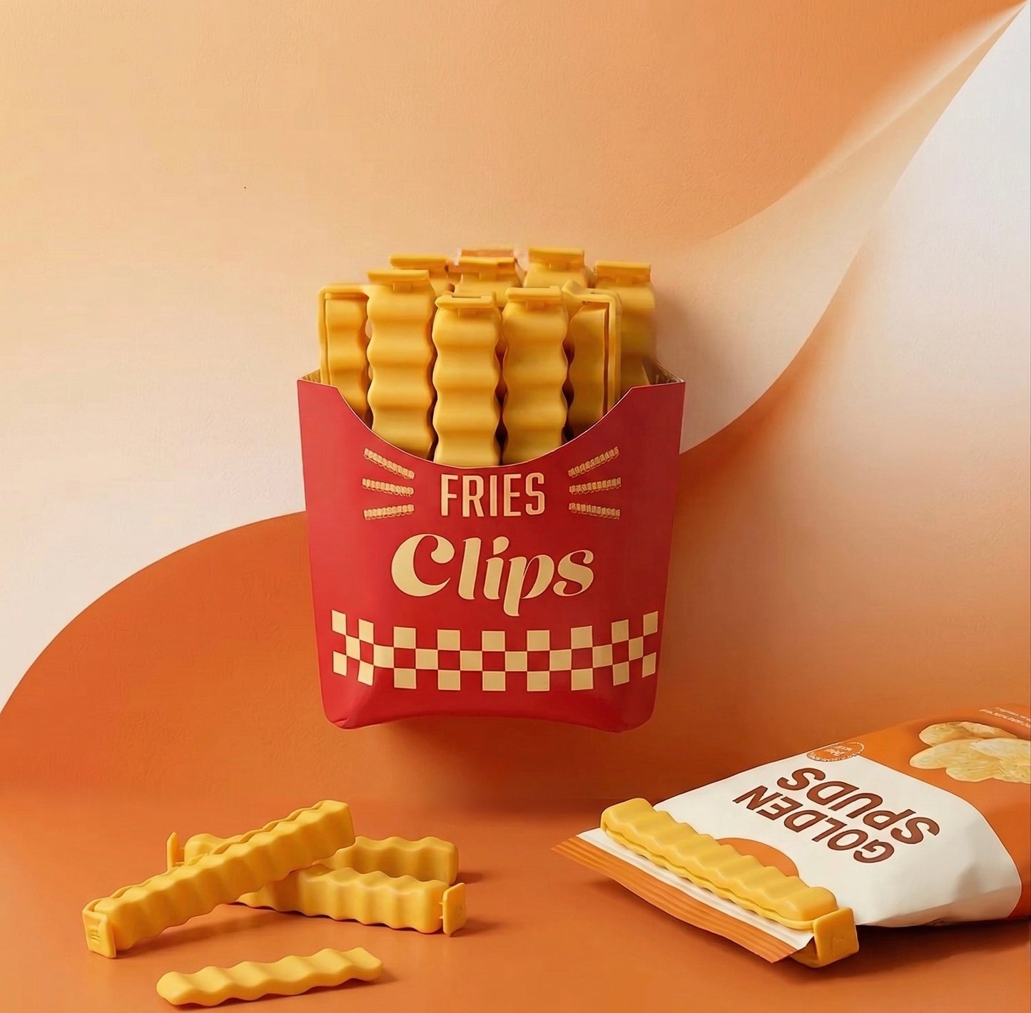 Clips divertidos con forma de patatas